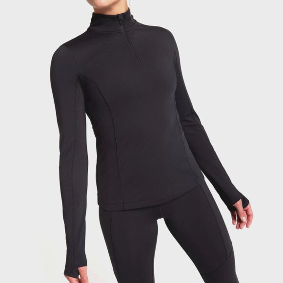 Calia Women's Cold Dash 1/4 Zip in Pure Black NWT - Picture 1 of 6